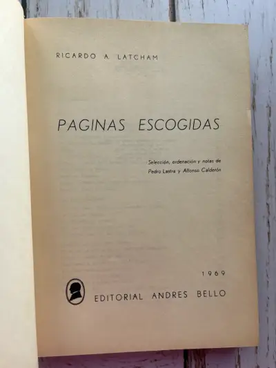 Páginas Escogidas de Ricardo A. Latcham 1969 - miniatura 3
