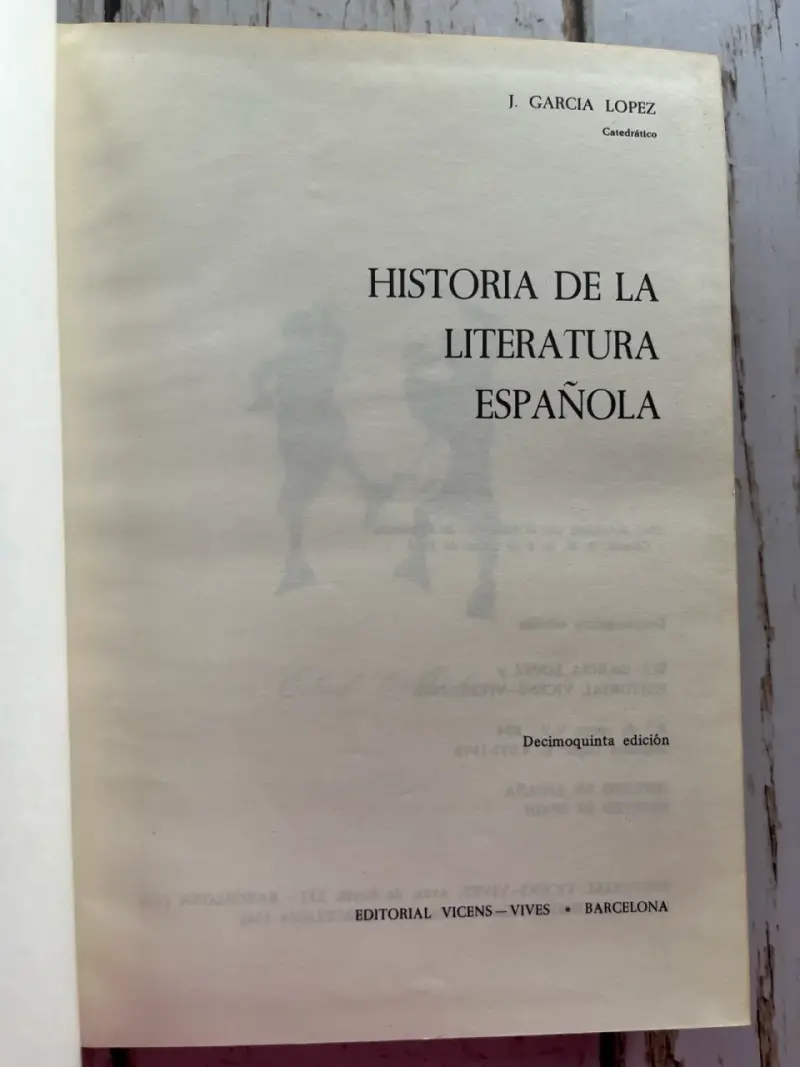 Historia de la Literatura Española de José García - 2
