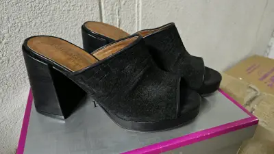 Sandalias tacón alto negras Pollini - miniatura 1