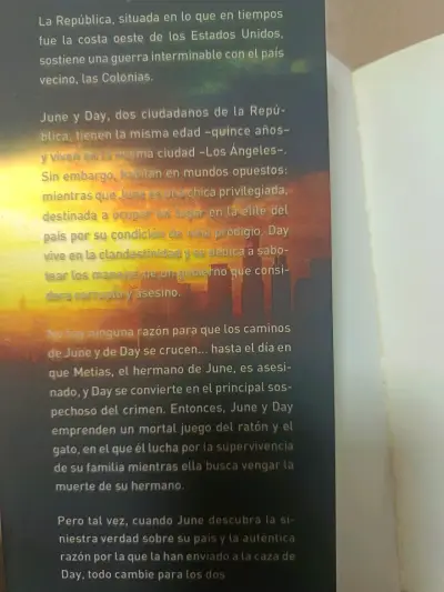 Libro Legend de Marie Lu en buen estado - miniatura 4