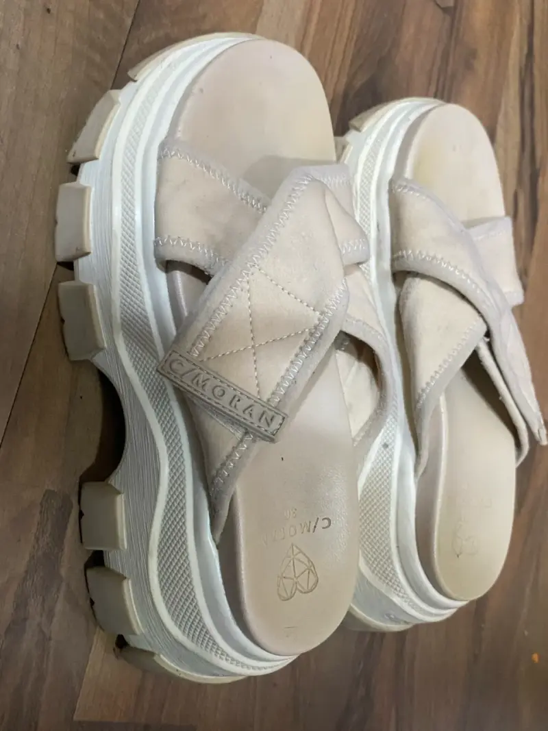 Sandalias plataforma beige C'Moran - 2