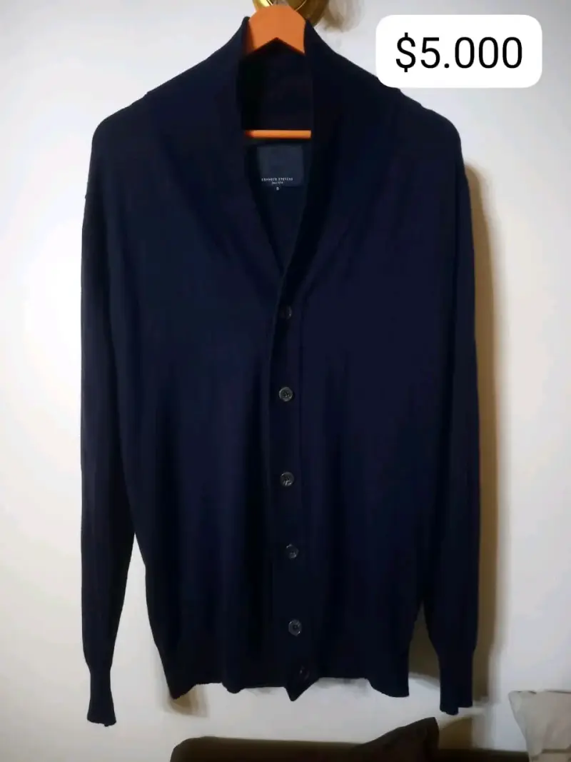 Cárdigan azul marino Kenneth steven para hombre - 1