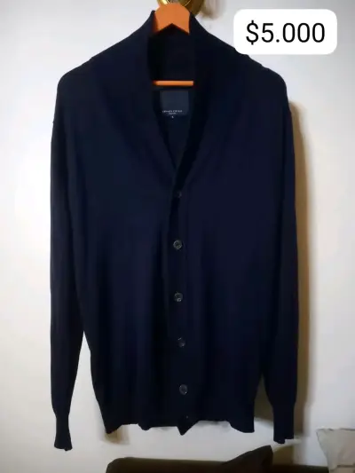 Cárdigan azul marino Kenneth steven para hombre - miniatura 1