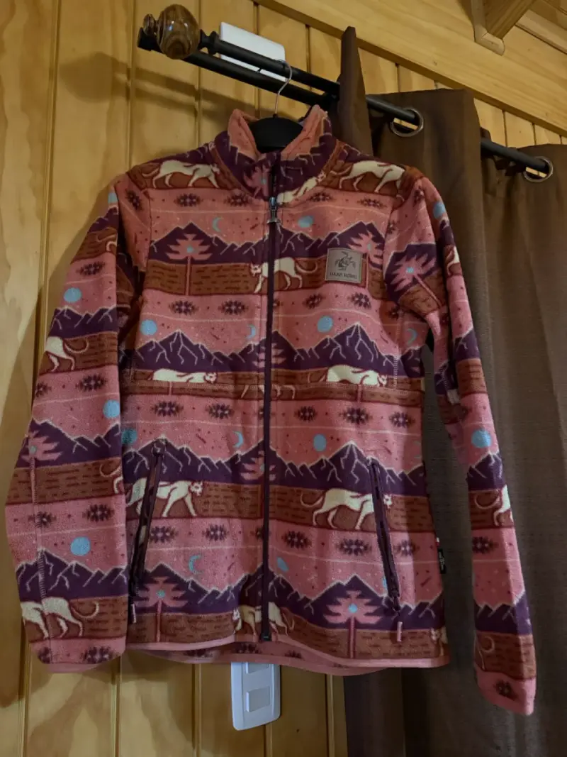 Chaqueta polar con diseño étnico para mujer - 1