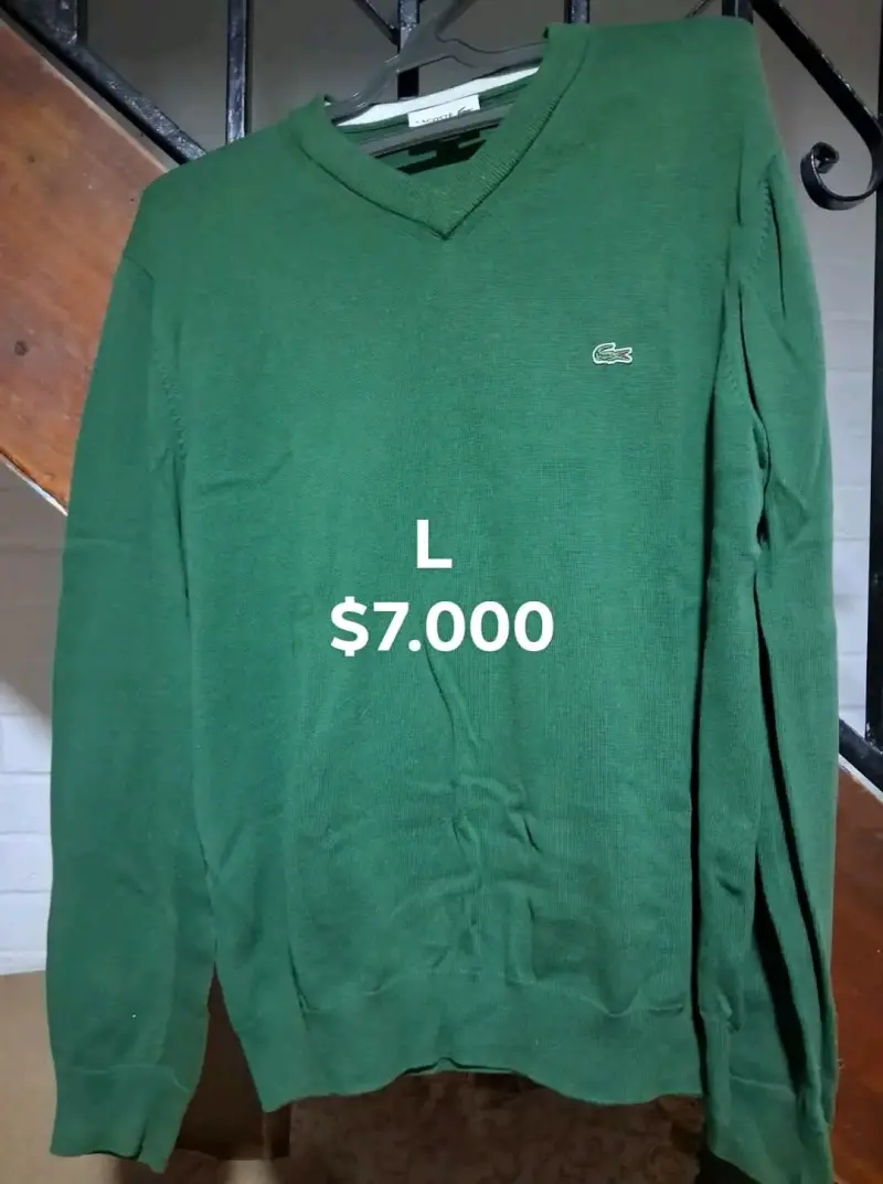 Suéter verde Lacoste talla L