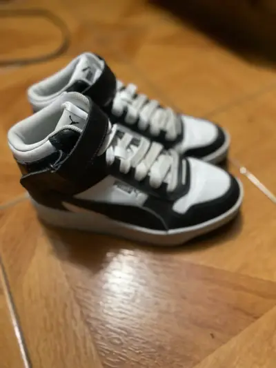 Zapatillas altas Puma blancas y negras - miniatura 3