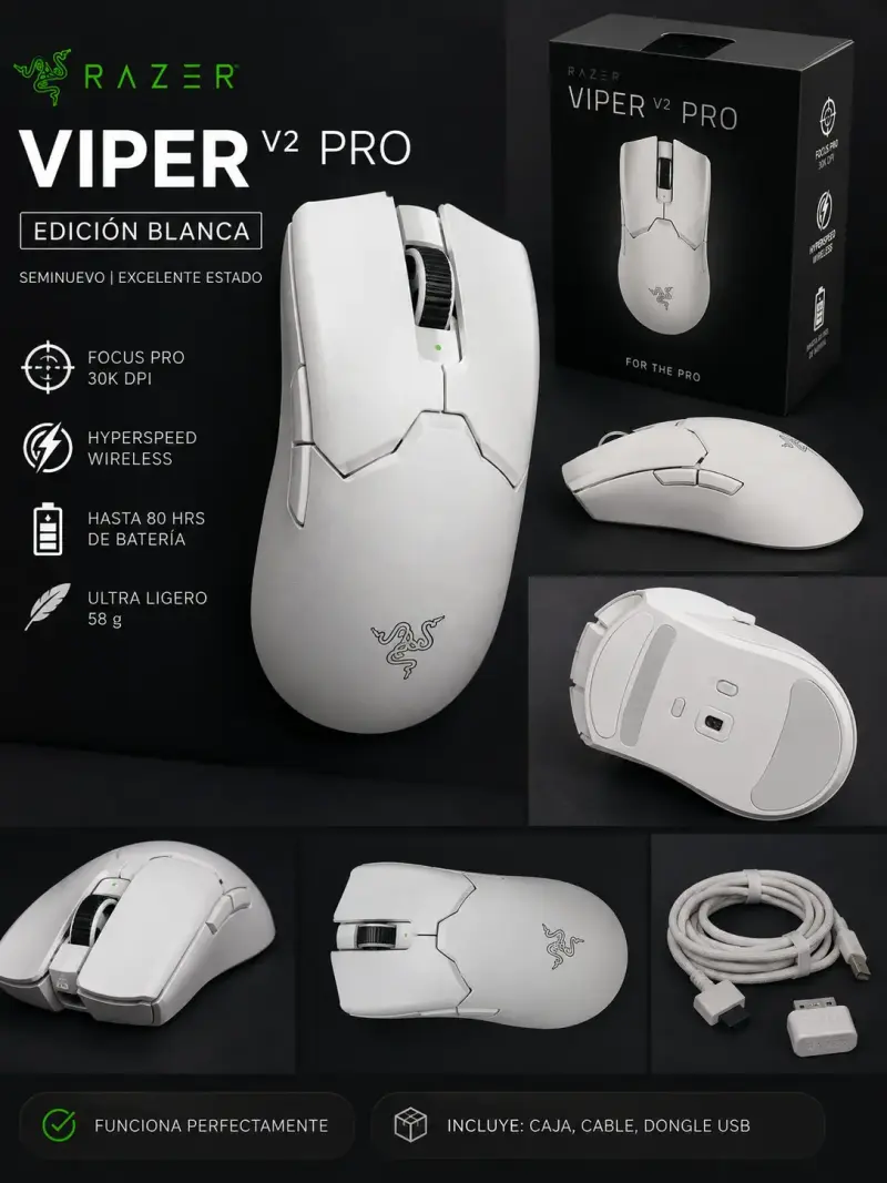 Mouse inalámbrico Razer Viper V2 Pro blanco - 1