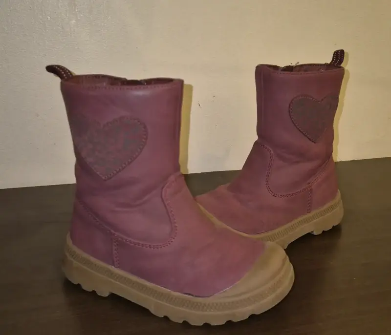 Botas de niña color burdeos, talla 24 - 2