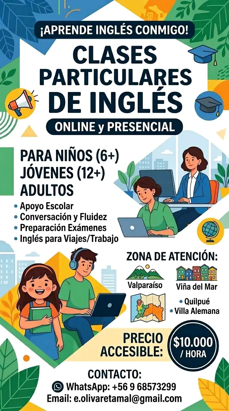 Clases Particulares de Inglés Online y Presencial