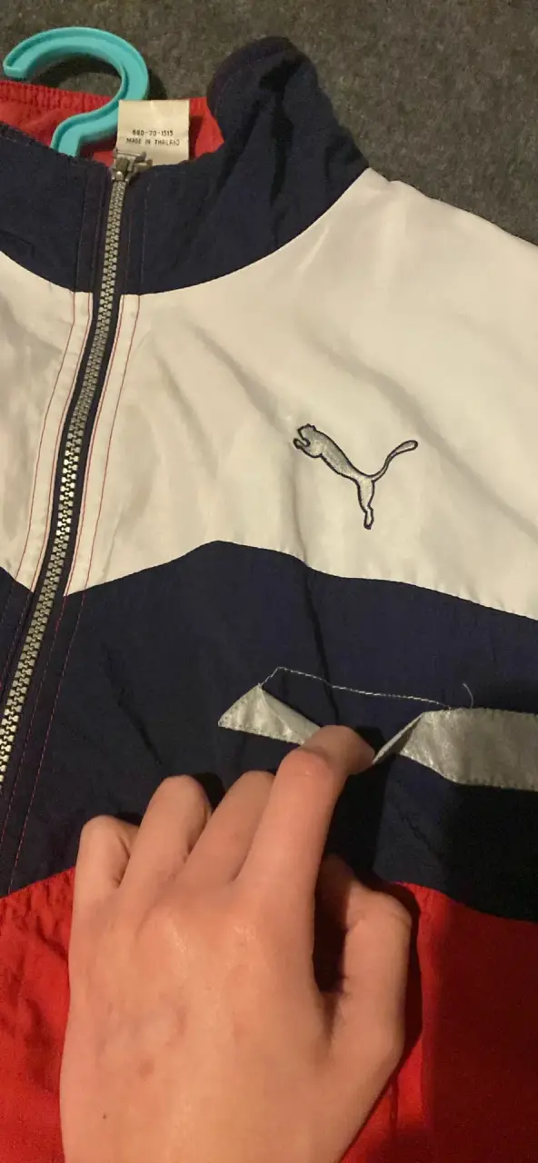 Chaqueta deportiva Puma roja y azul para hombre - 2