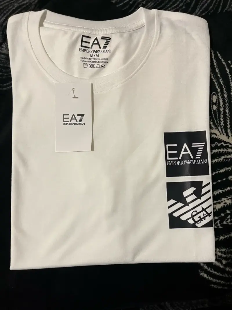 Polera Blanca EA7 Emporio Armani de Algodón