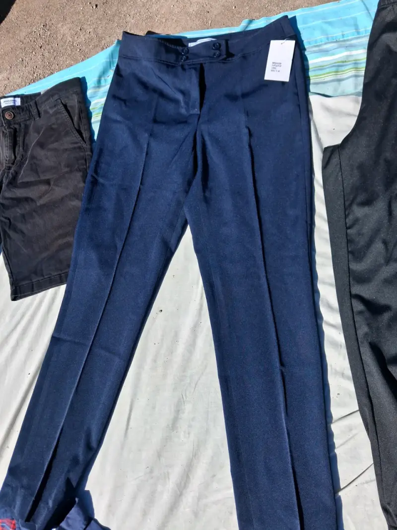 Pantalones de vestir azul marino para mujer