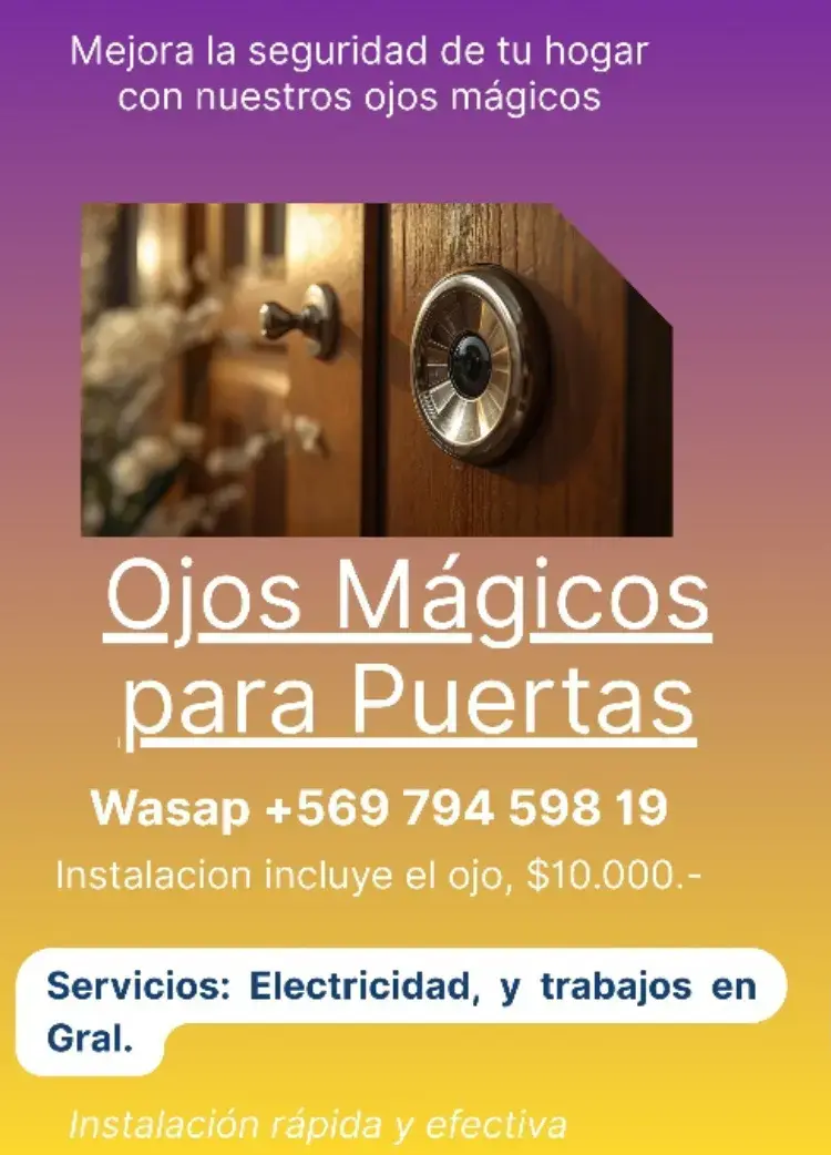 Ojo mágico para puertas con instalación