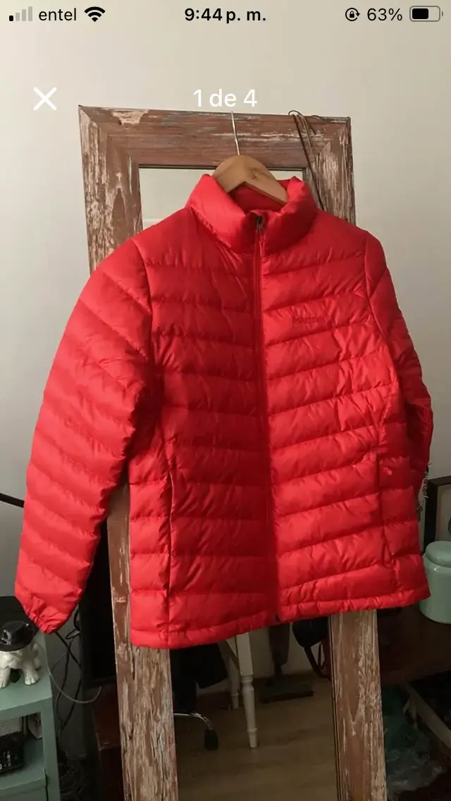 Chaqueta de plumas roja Marmot para hombre - 1