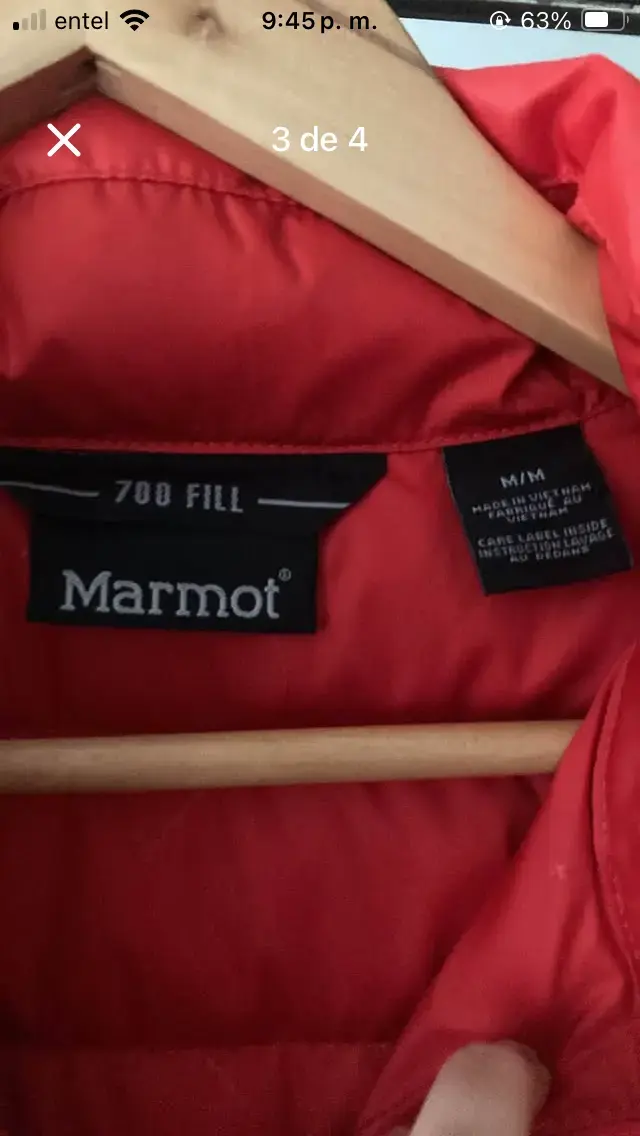 Chaqueta de plumas roja Marmot para hombre - 3