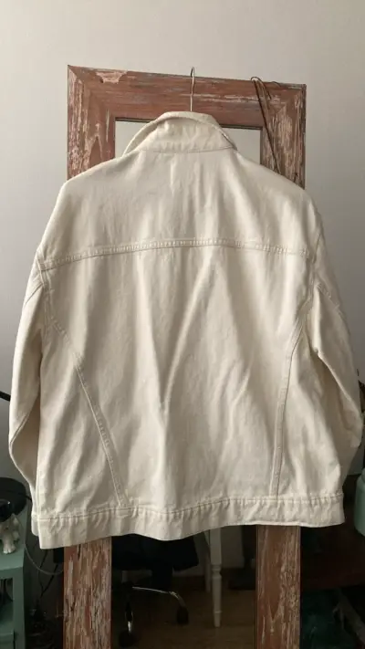Chaqueta de mezclilla beige MNG para mujer - miniatura 3