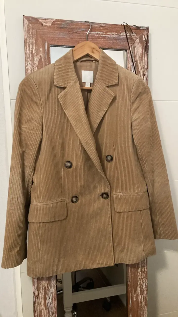 Blazer de Pana Beige H&M Talla 32