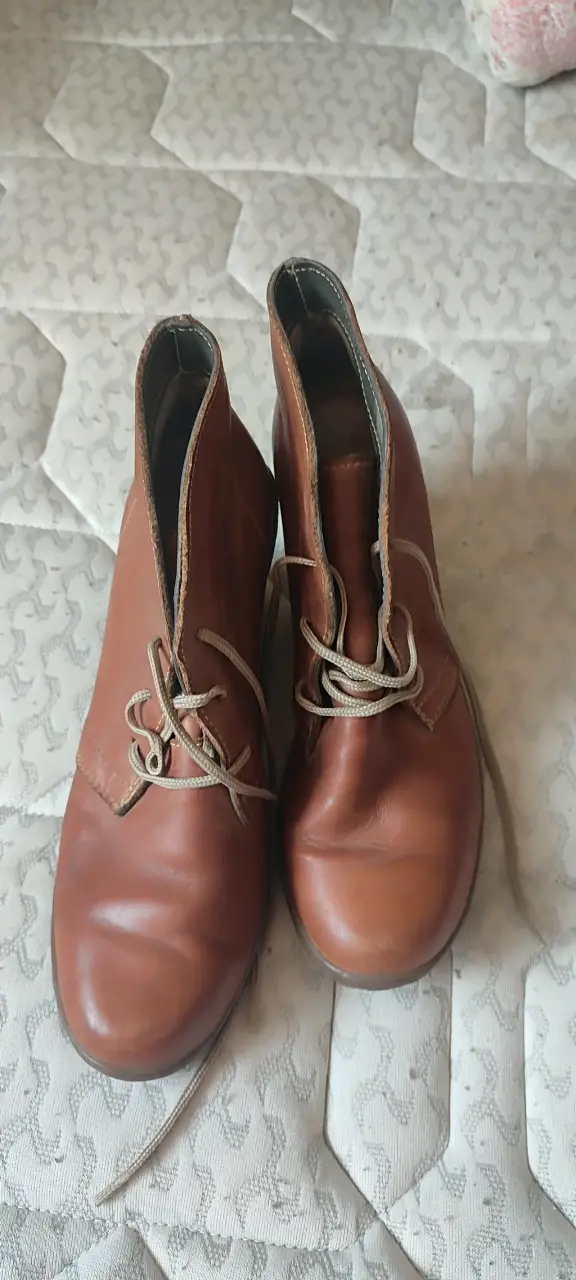 Zapatos café de cuero talla 38 - 2