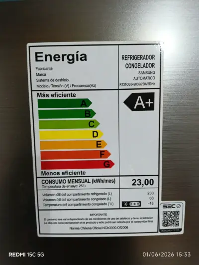 Refrigerador Samsung RT31CGS4 congelador superior - miniatura 3