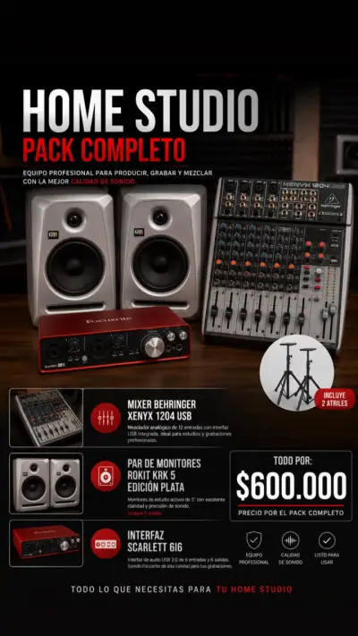 Pack Completo Home Studio Behringer y KRK - miniatura 1