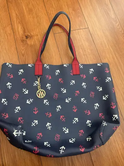 Bolso Tote Tommy Hilfiger anclas azul y rojo - miniatura 2