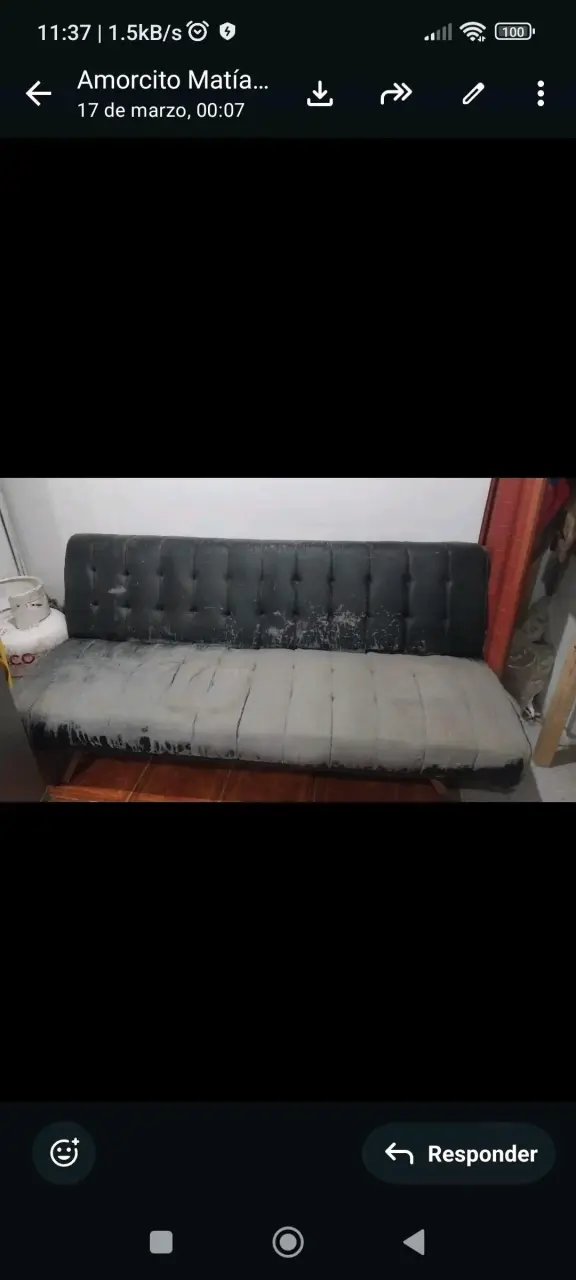 Sofá cama plegable en estado usado - 1