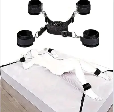 Juego de esposas ajustables para cama - miniatura 1