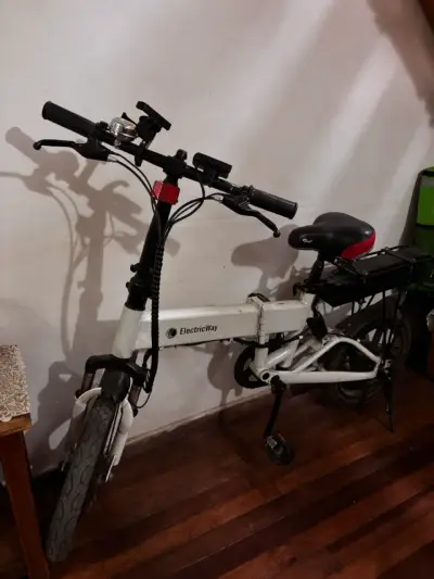 Bicicleta eléctrica plegable ElectricWay blanca - miniatura 3