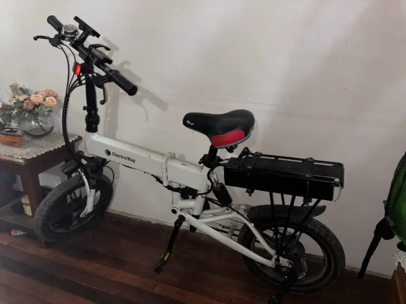 Bicicleta eléctrica plegable ElectricWay blanca - 4