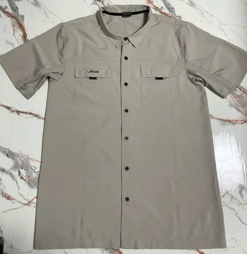 Camisa beige de manga corta Latitude - 1