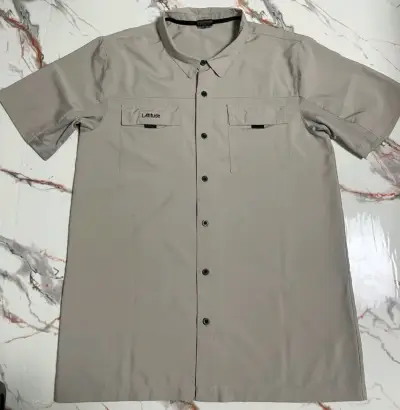 Camisa beige de manga corta Latitude - miniatura 1