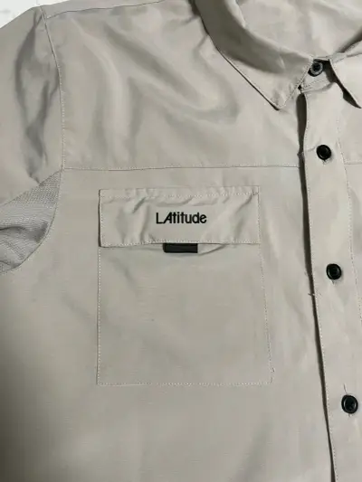 Camisa beige de manga corta Latitude - miniatura 3