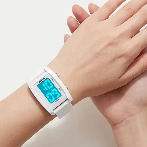 Reloj digital Skmei blanco resistente al agua - 2
