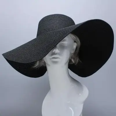 Sombrero de Ala Ancha Negro para Mujer - miniatura 3