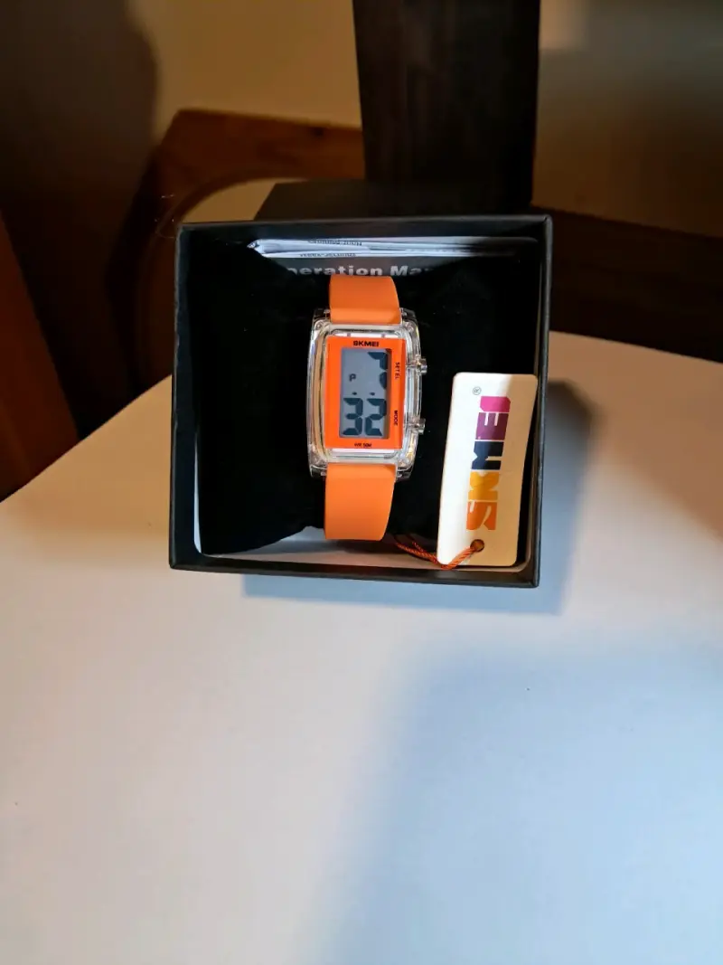 Reloj digital Skmei resistente al agua naranja - 4
