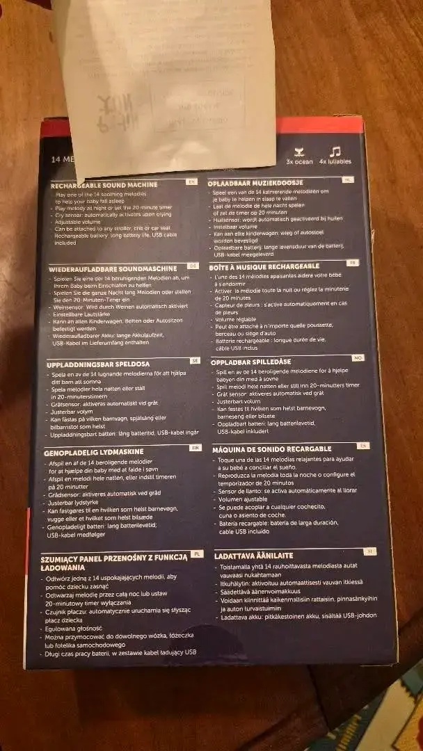 Máquina de sonido recargable Zazu con sensor de llanto - 2