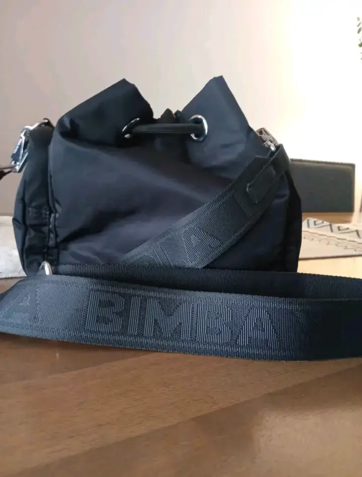 Bolso bandolera negro de nylon - 3