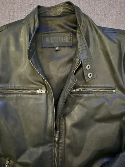Chaqueta Motocuero M negra para hombre - miniatura 3