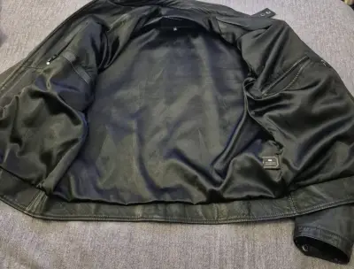 Chaqueta Motocuero M negra para hombre - miniatura 4