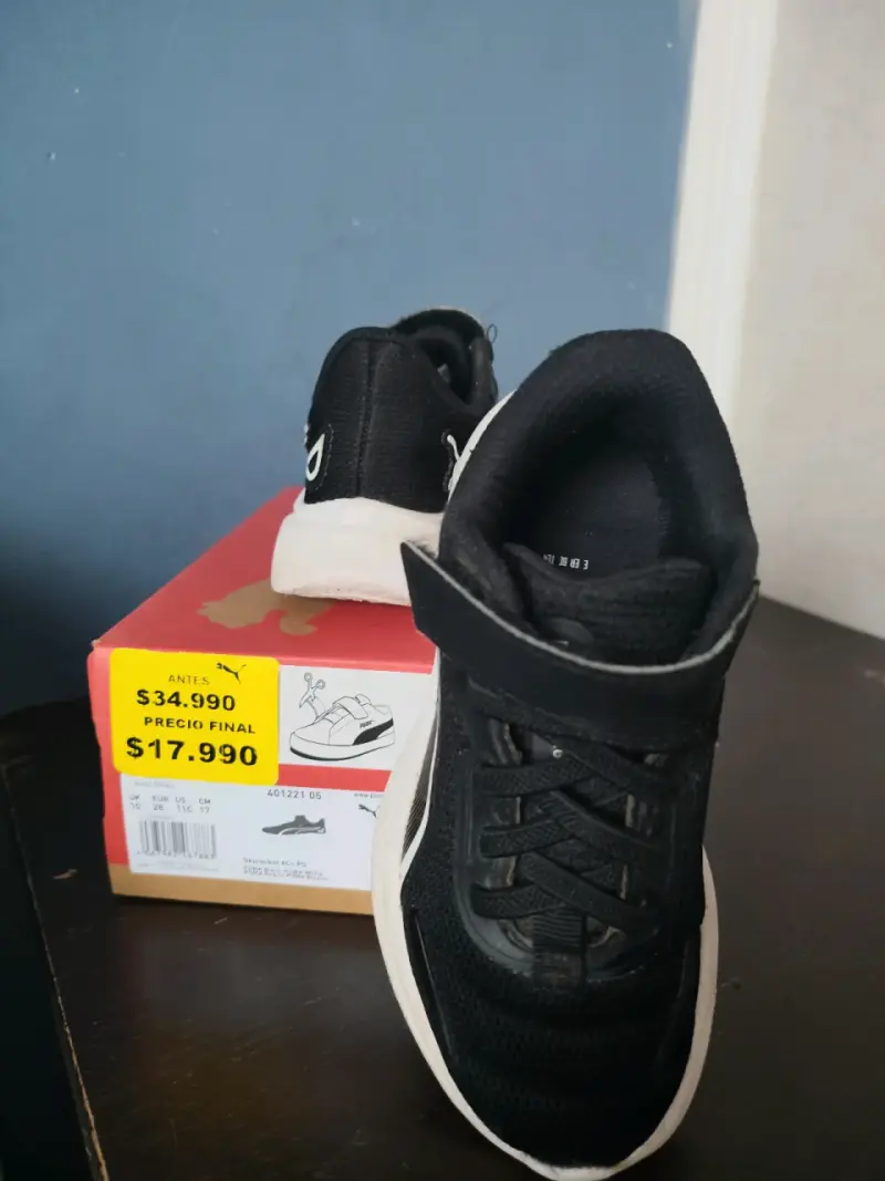 Zapatillas deportivas negras Puma para niños - 1