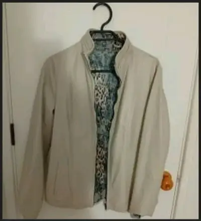 Chaqueta reversible cuero con estampado animal pr - miniatura 1
