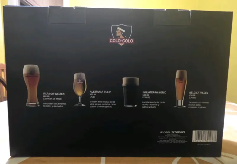Set de 4 vasos schoperos Colo-Colo edición premium - 4