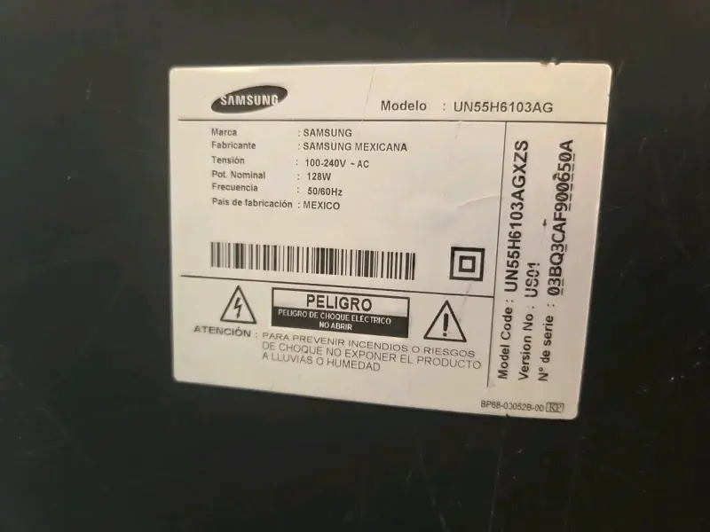 Televisor Samsung 55 pulgadas modelo UN55H6103AG - 1