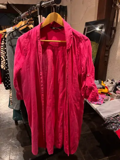 Blusón  largo fucsia Zara para mujer - miniatura 1