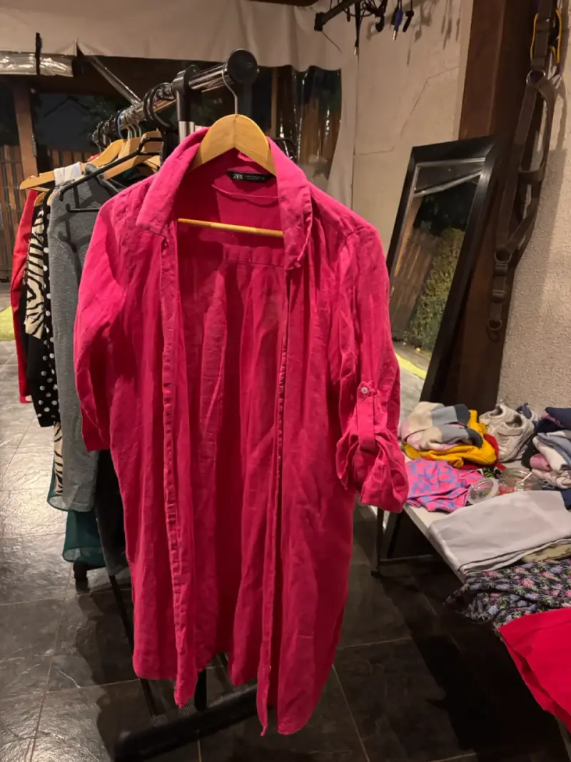 Blusón  largo fucsia Zara para mujer - 2
