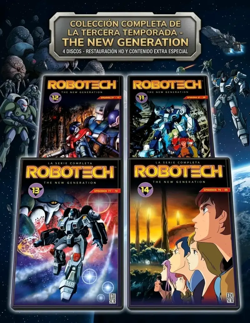 COLECCIÓN COMPLETA ROBOTECH DVD ORIGINALES - 4