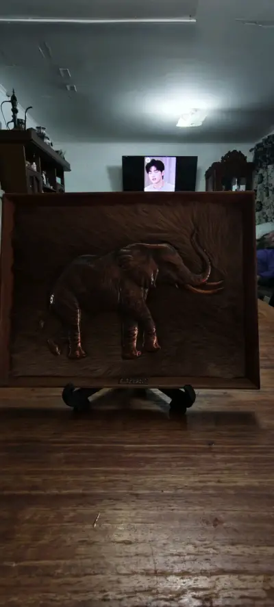 Cuadro Decorativo Tallado en Madera con Relieve - miniatura 4