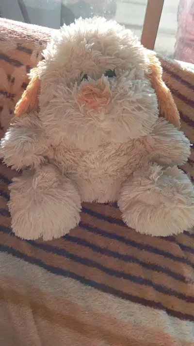 Peluche de perro suave beige - miniatura 2