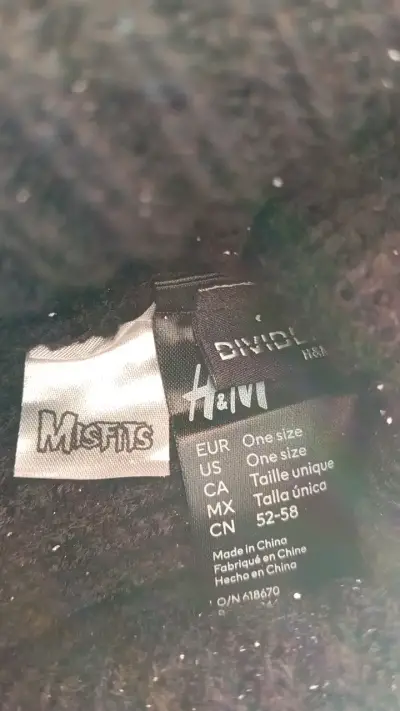 Gorro de lana negro Misfits H&M - miniatura 3