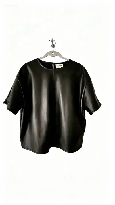 Polera americanino ecocuero nueva con etiqueta - miniatura 2